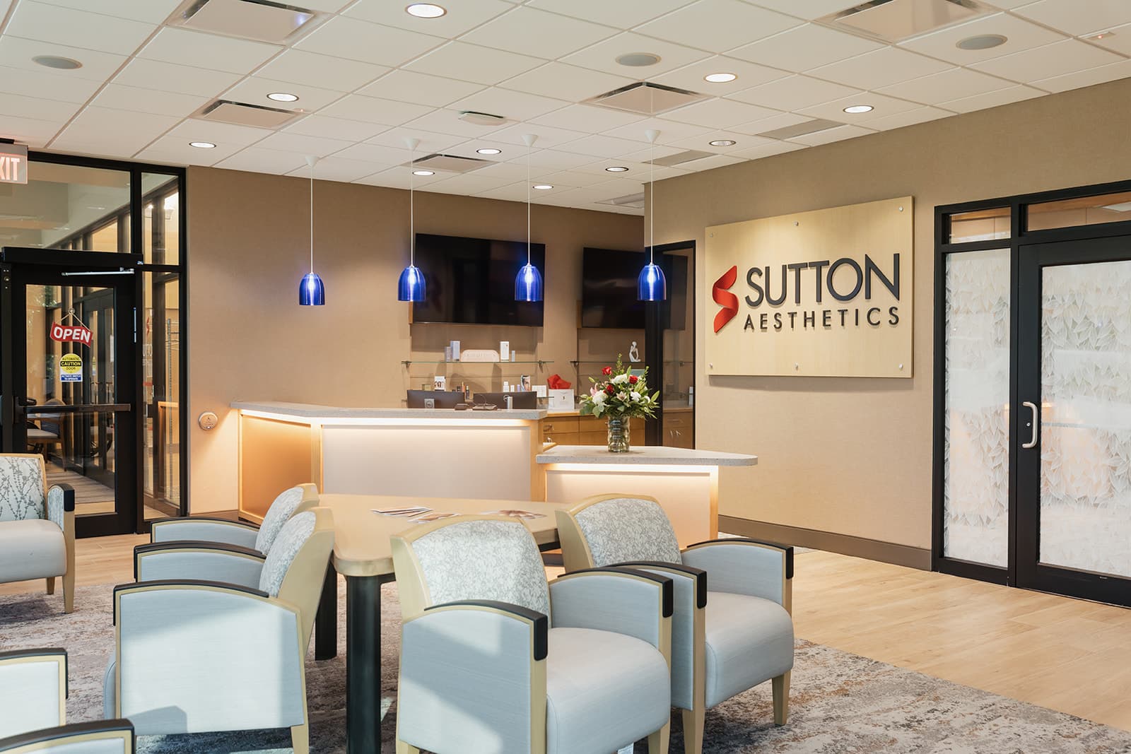 Sutton Dermatology + Aesthetics Interior building waiting room