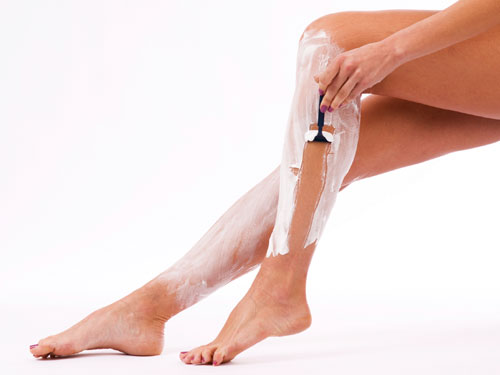 Shaving legs